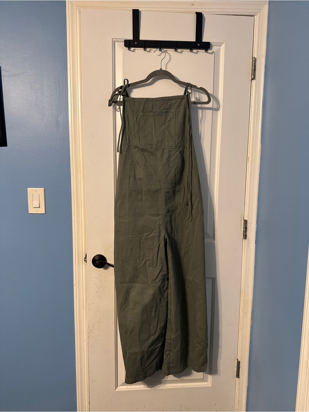 Polagram Olive Green Wide-Leg Tie-Strap Chinos